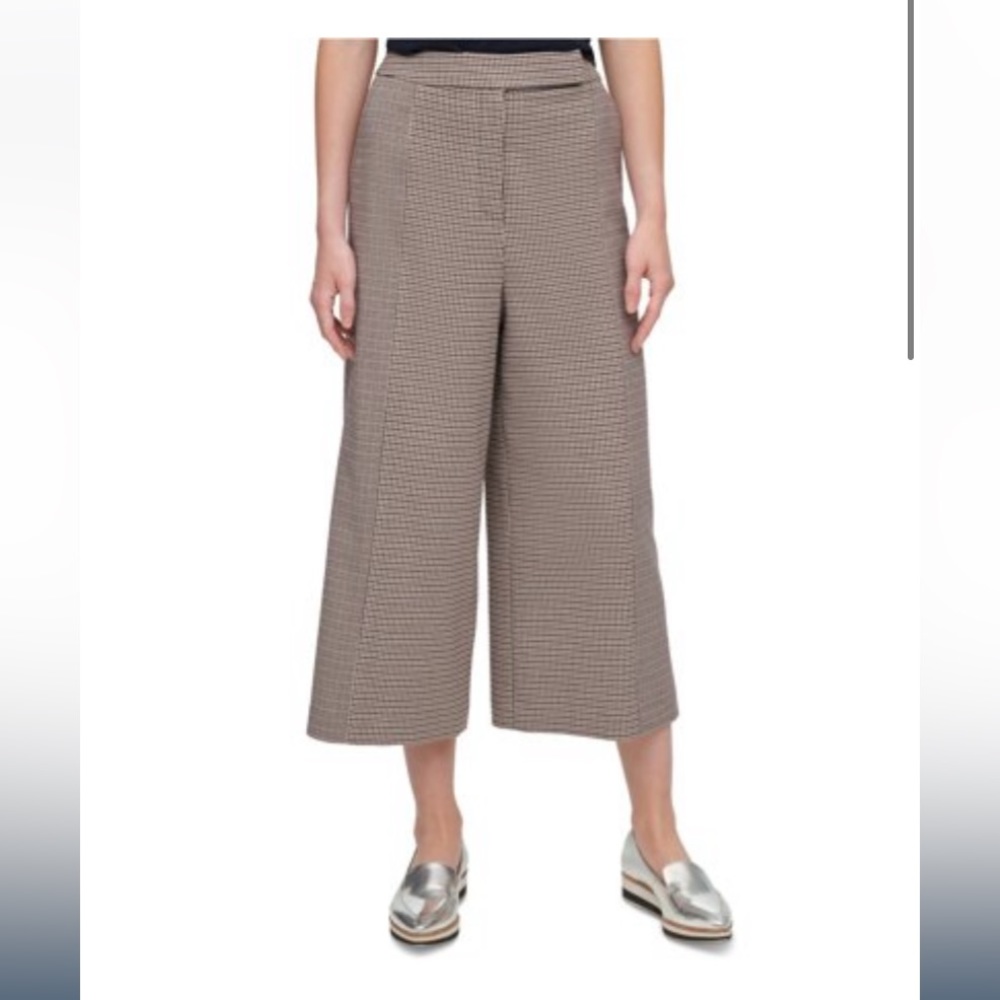 DKNY cropped pants / culottes - brown Houndstooth - Picture 2 of 10